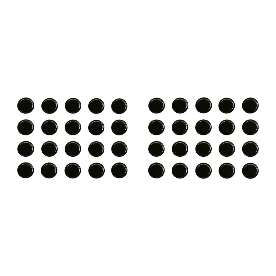 Wallhack UHMW-PE Dot Silent Mouse Skates, forty round dots arranged in two groups of twenty.