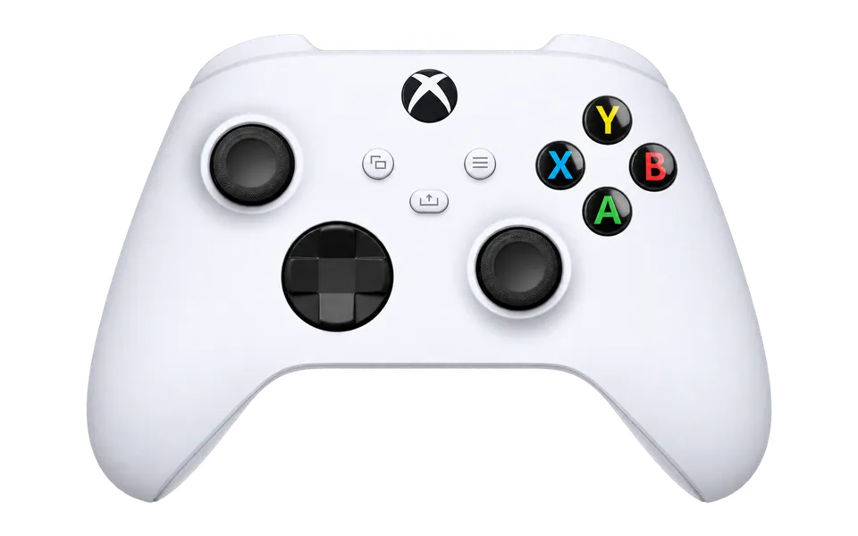 Xbox Wireless Controller — Robot White shown as a complete product on a transparent background.