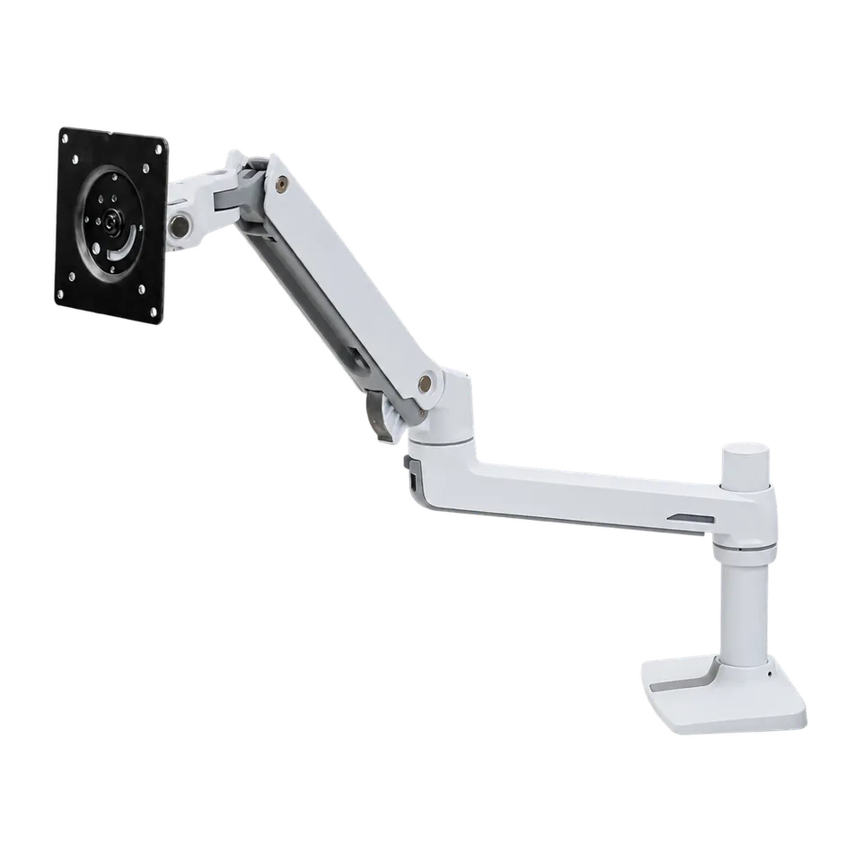 Ergotron LX Single Monitor Arm — White shown as a complete product on a transparent background.