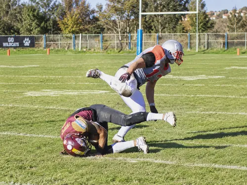 Kimmy playing American football
