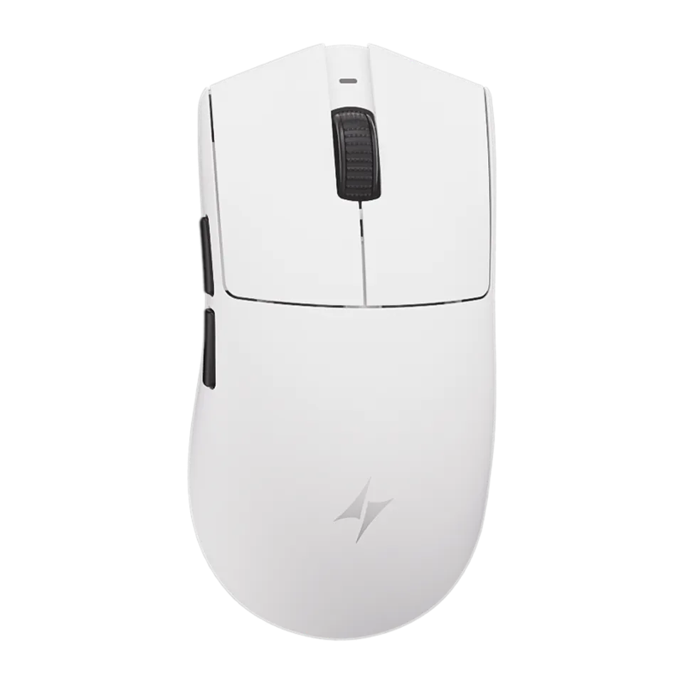 ATK Blazing Sky X1 White gaming mouse, viewed from above.